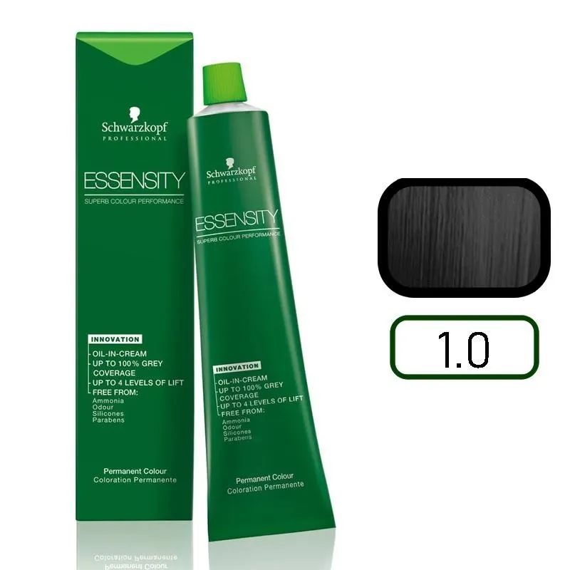 Schwarzkopf Professional Essensity Coloración Permanente 1.0 Negro | Schwarzkopf Professional