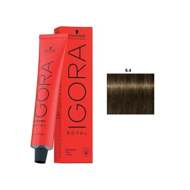 Schwarzkopf IGORA ROYAL Coloración Permanente 6.4 Castaño Claro Caoba 60ml | Schwarzkopf Professional