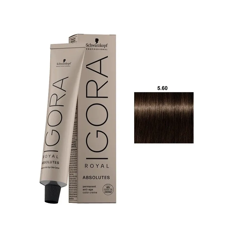 Schwarzkopf IGORA ROYAL ABSOLUTES Coloración Permanente 5.60 Castaño Oscuro Caoba 100ml | ROYAL ABSOLUTES