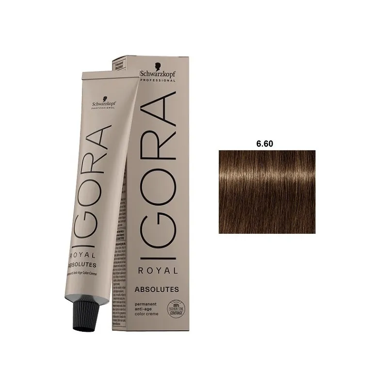 Schwarzkopf IGORA ROYAL Coloración Permanente 6.60 Castaño Oscuro Rojo 100ml | ROYAL ABSOLUTES