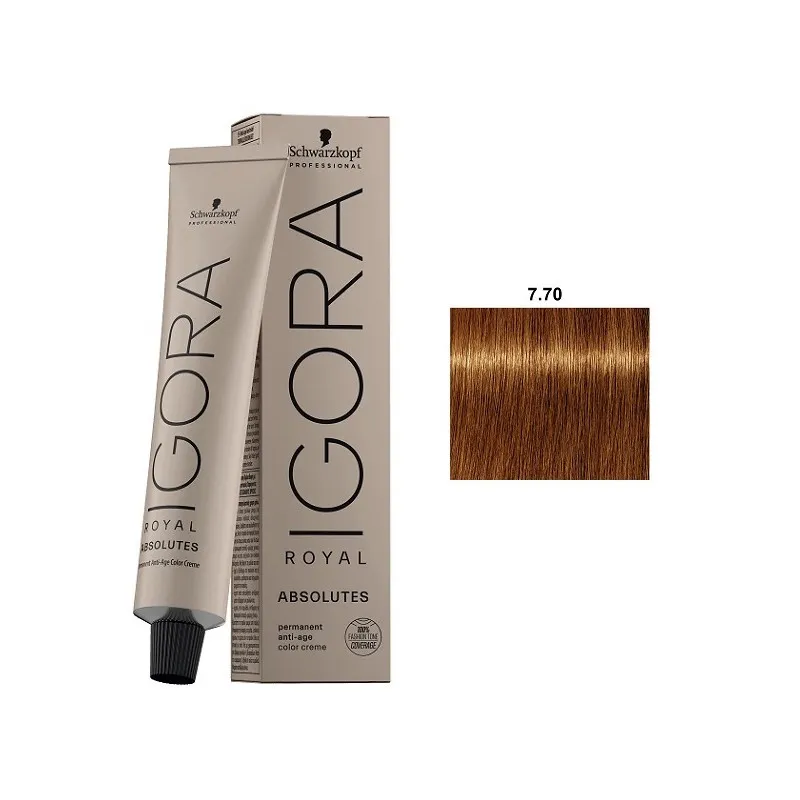 Schwarzkopf IGORA ROYAL ABSOLUTES Coloración 7.70 | ROYAL ABSOLUTES