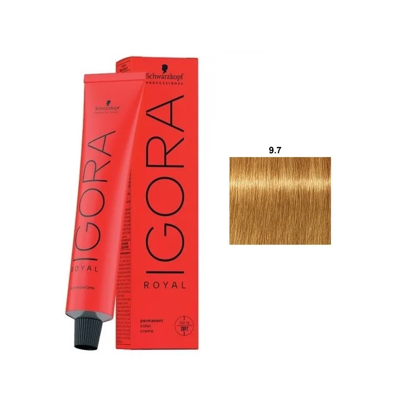 Schwarzkopf Igora Royal Coloración 9.7 Rubio Claro Dorado 60ml | Schwarzkopf Professional