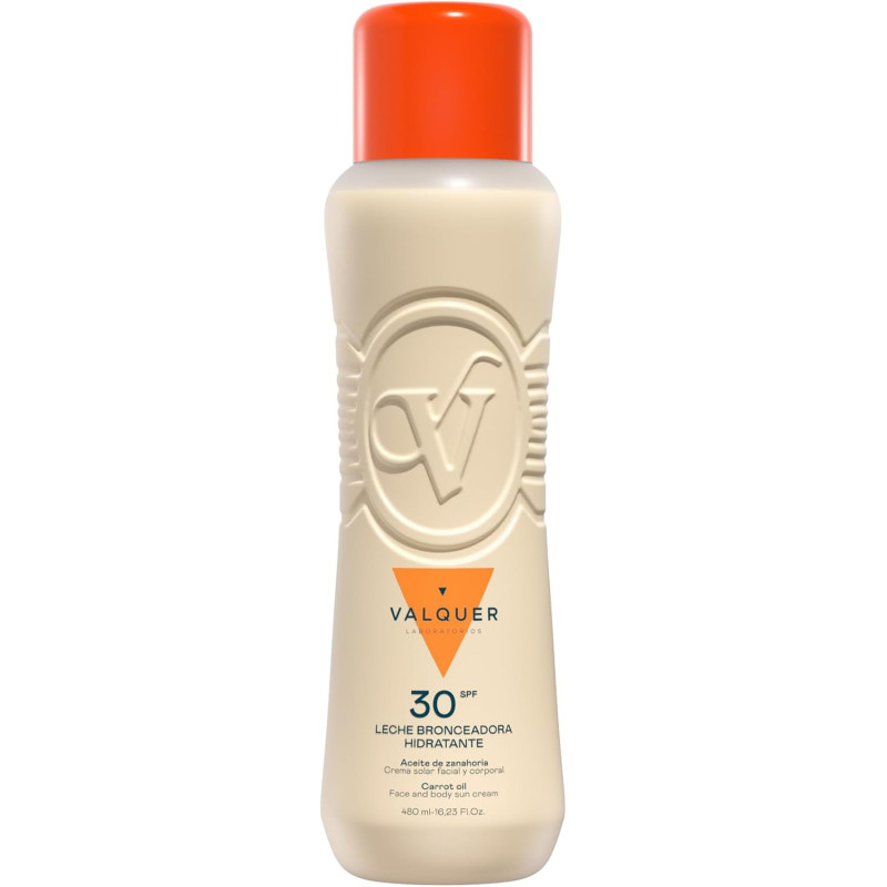SUN VALISOL LECHE BRONCEADORA facial y corp.con aceite zanahoria 480ml | Valquer Profesional