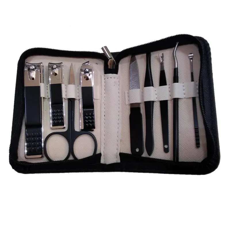 Estuche MANICURA 9 Piezas NEGRO | Carpel