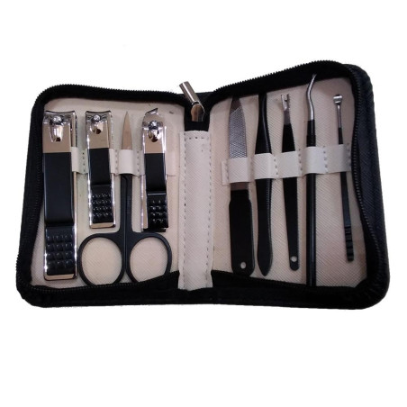 Estuche MANICURA 9 Piezas NEGRO