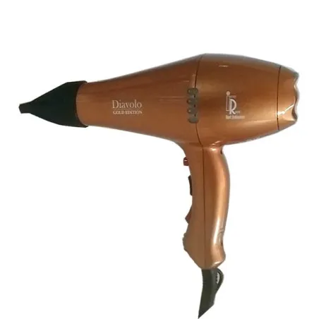 secador dorado 2200-2400W Irene Rios potencia y estilo