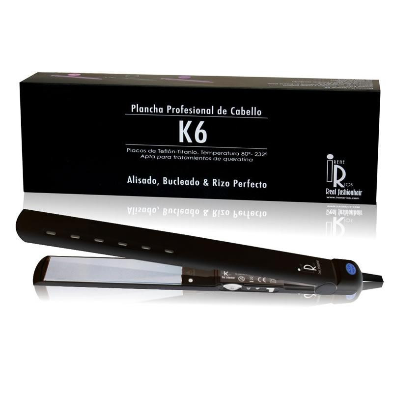 PLANCHA K6 NEGRA Premium - teflon-titanio 232º apt.trat.queratina | Irene Rios