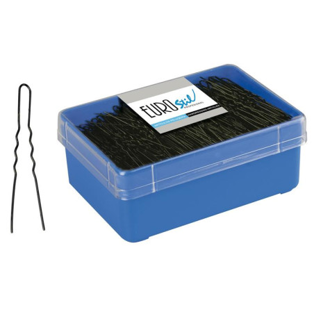 HORQUILLA MOÑO 400UNID. 65MM NEGRAS