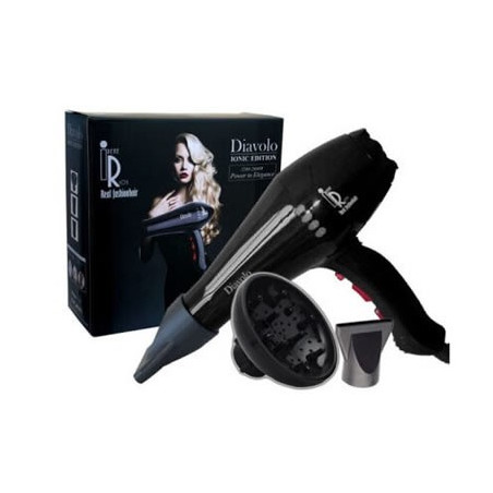 SECADOR + DIFUSOR DIAVOLO  NEGRO GOMA ionic 2200-2400W