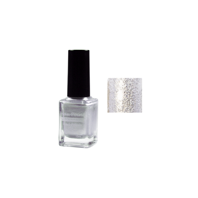 ESMALTE Max Point NºBR19 Plata- 15ml | Max Point Belleza