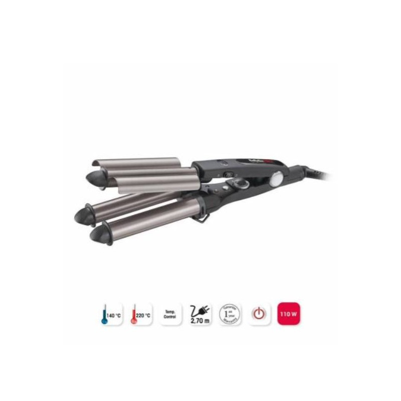 PLANCHA RIZO ABIERTO (22-19-22mm)  TITANIUM BABYLISS | BabylissPro
