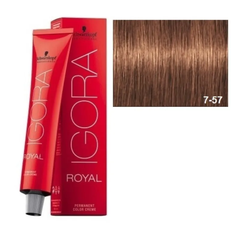 Schwarzkopf Igora Royal Coloración 7.57 Castaño Claro Caoba 60ml | Schwarzkopf Professional