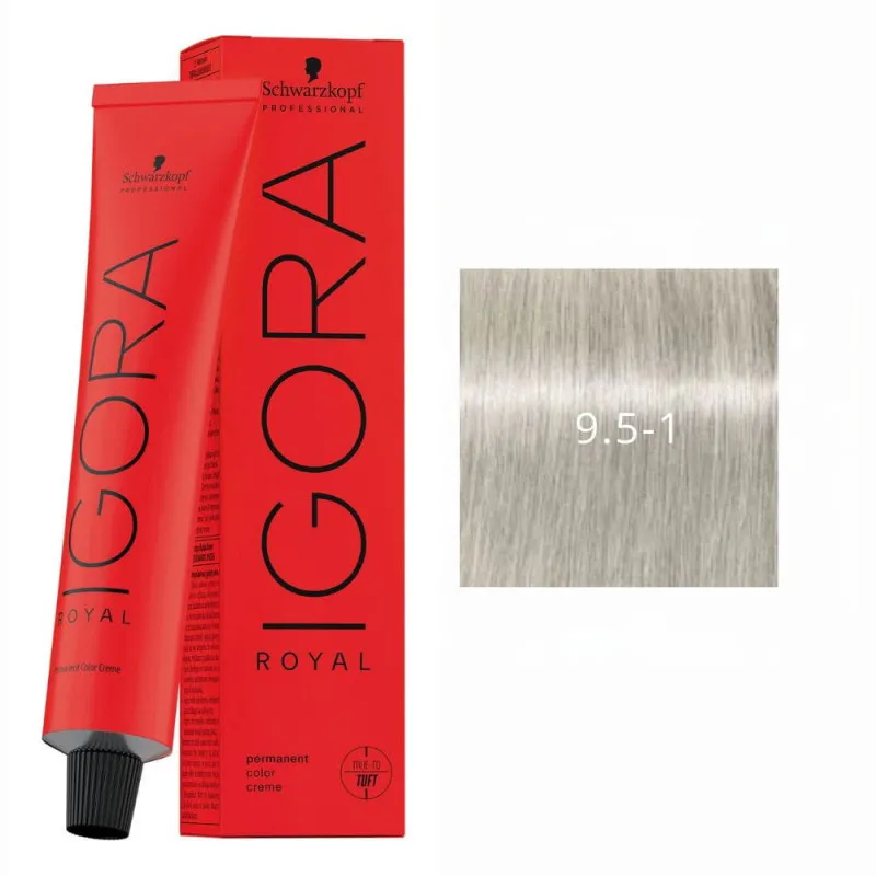 Schwarzkopf IGORA ROYAL Coloración Permanente 9.5-1 60ML | Schwarzkopf Professional
