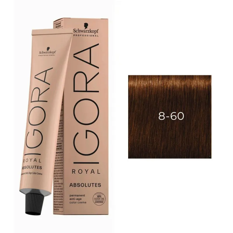 Schwarzkopf IGORA ABSOLUTES Coloración Permanente 8-60 | ROYAL ABSOLUTES