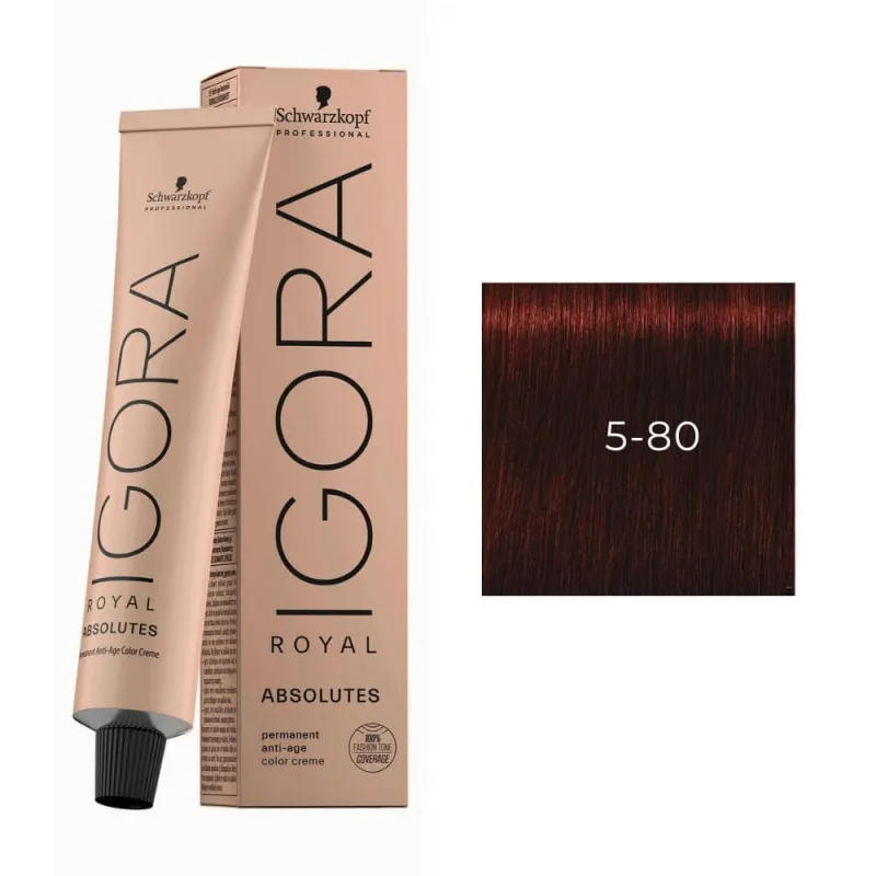 Schwarzkopf IGORA ROYAL Coloración Permanente 5-80 | ROYAL ABSOLUTES