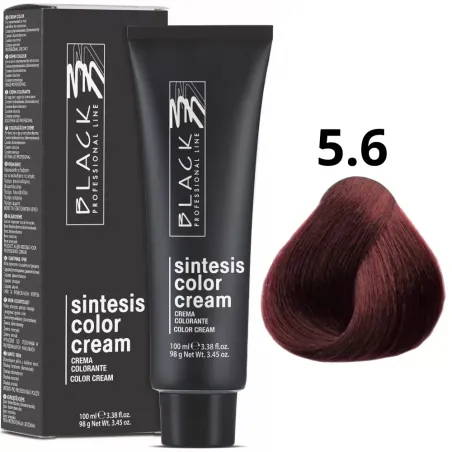 Crema colorante 5.6 Black Professional Line - Color intenso y duradero