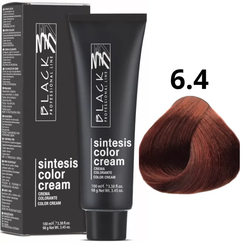 Black Professional Line Sintesis Color Crema Colorante 6.4 (1+1.5) 100ml | Black Professional Line