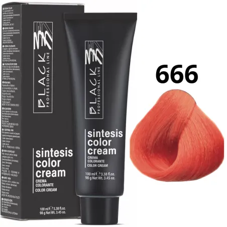 Crema colorante 666 Black Professional Line color intenso 100ml