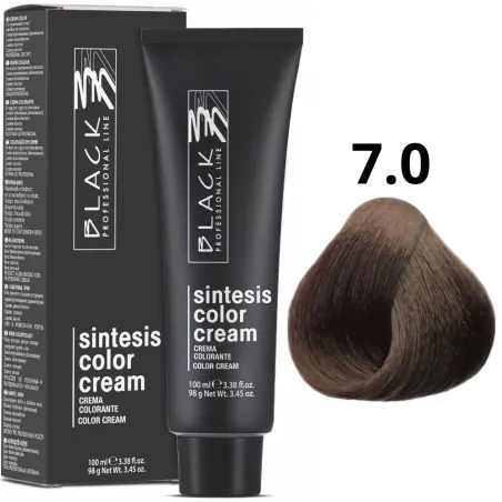 Crema colorante 7.0 Black Professional Line color intenso