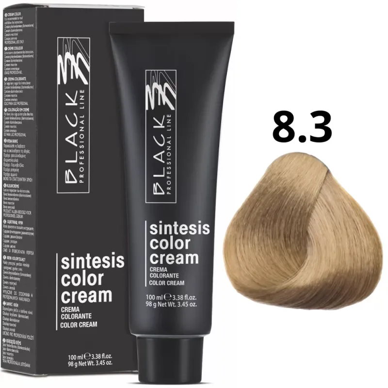 Black Professional Line Sintesis Crema Colorante 8.3 Rubio Claro Dorado 100ml | Black Professional Line