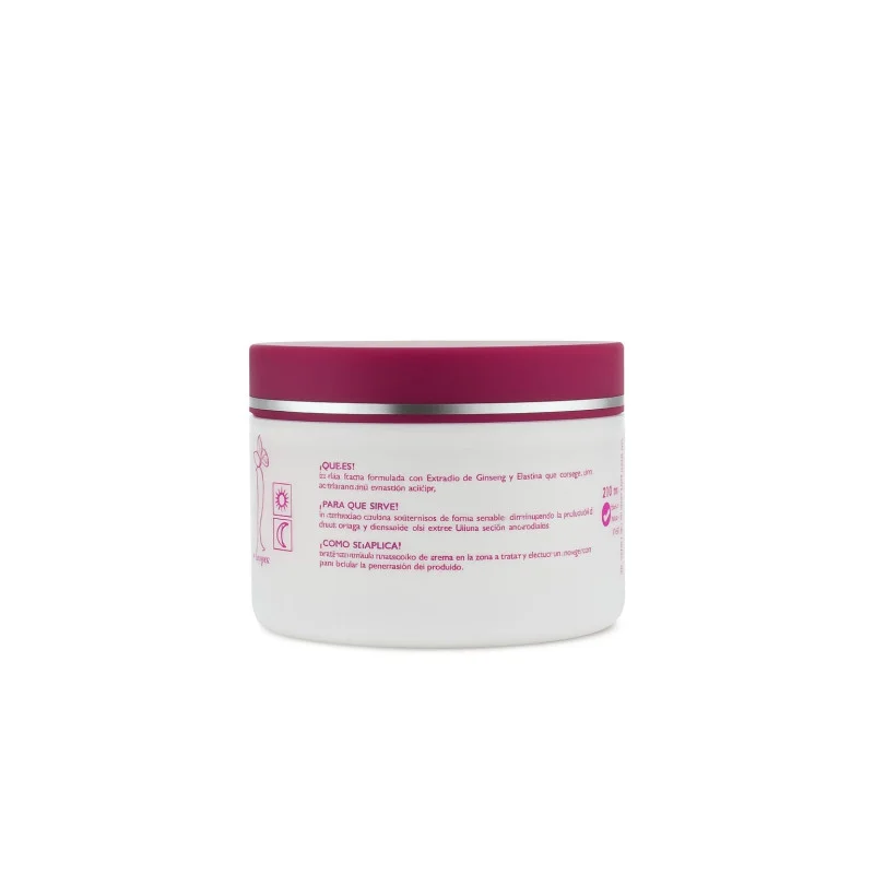 D'BULLÔN Cosmétique Professionnelle Crema Preestrías Extracto de Ginseng y Elastina - reverso (INCI / modo de empleo)