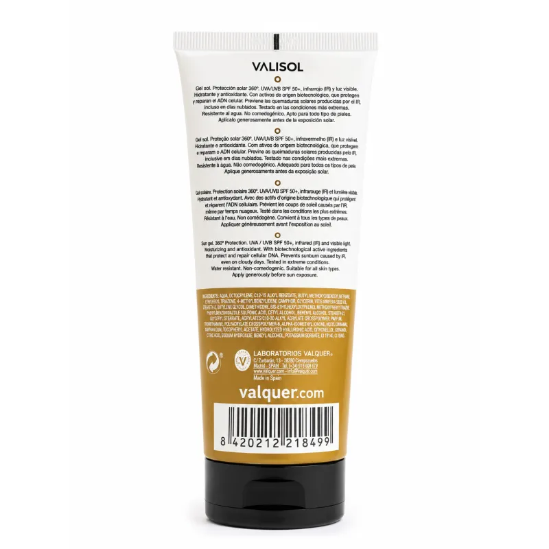 SUN VALISOL Protección Facial spf 50 - 75 ml | Valquer Profesional