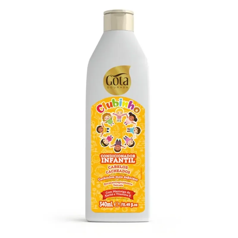 Gota Dourada Clubinho Acondicionador Infantil Cabelos Cacheados 340ml | Gota Dourada