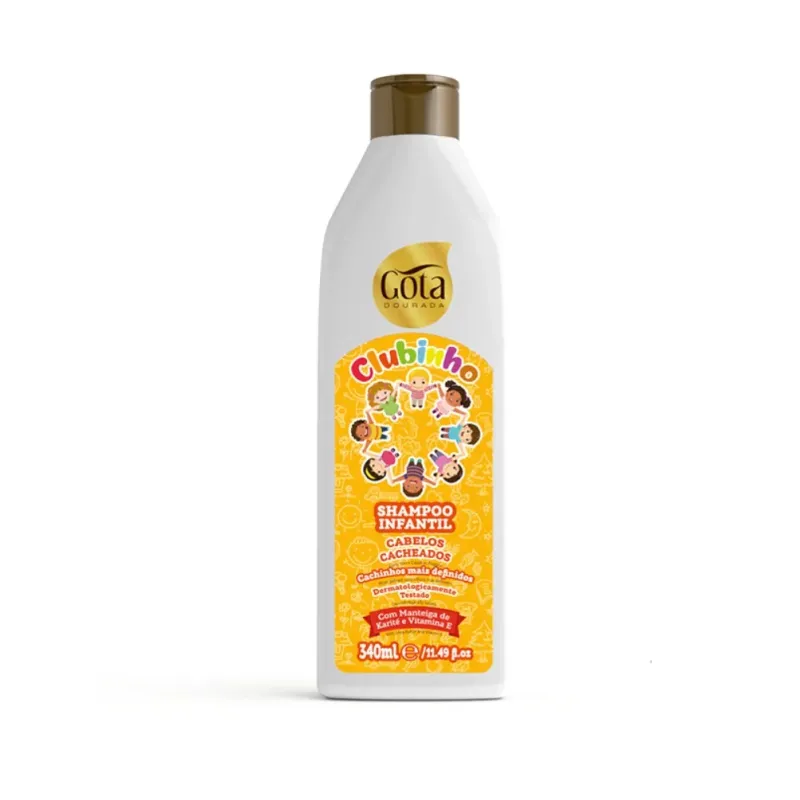 Gota Dourada Clubinho Champú Infantil Cabellos Rizados 340ml | Gota Dourada