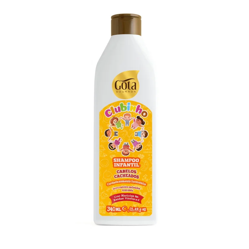 Gota Dourada Clubinho Champú Infantil Cabellos Rizados 340ml | Gota Dourada