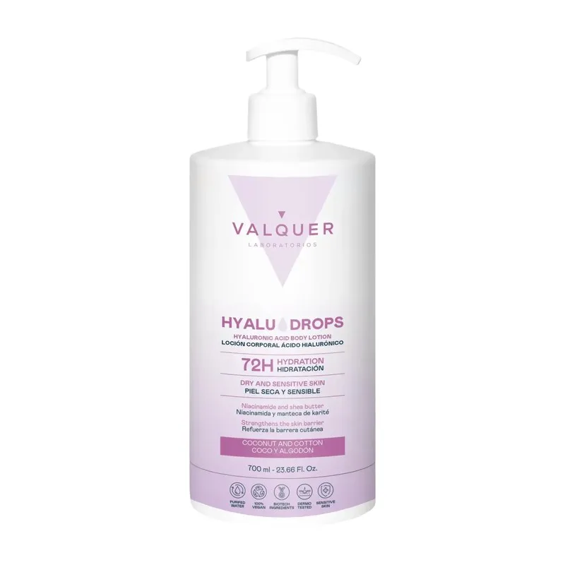 BODY Hialurónico COCO y ALGODON 700ml Lila | Valquer Profesional
