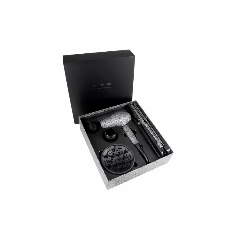 CORIOLISS KIT PLANCHA C3 SILVER PAISELY + SECADOR KOMPACTISSIMO | CORIOLISS