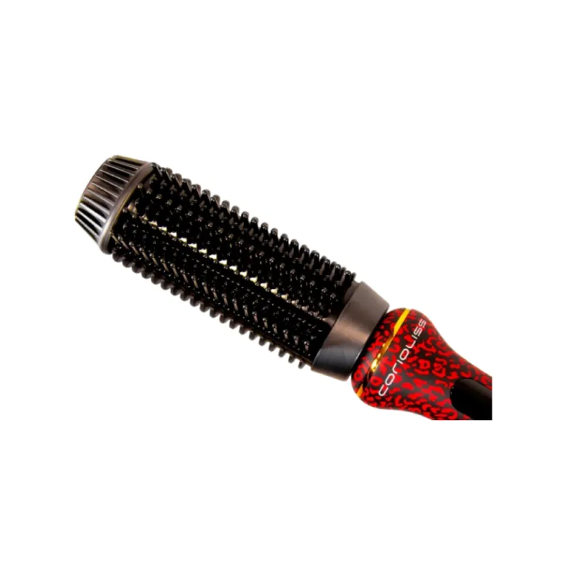 Corioliss Plancha de Pelo C3 Red Leopard + Cepillo Eléctrico Hot Brush | CORIOLISS