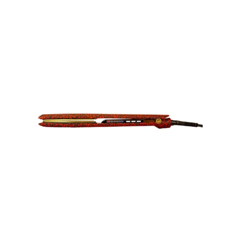 Corioliss Plancha de Pelo C3 Red Leopard + Cepillo Eléctrico Hot Brush | CORIOLISS