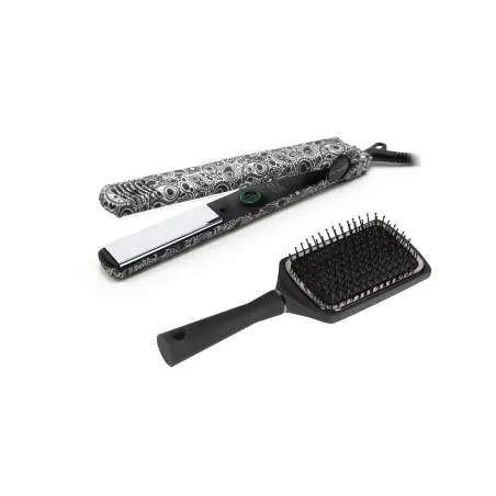 CORIOLISS PLANCHA C-STYLE SILVER PAISLEY SOFT TOUCH + PADDLE