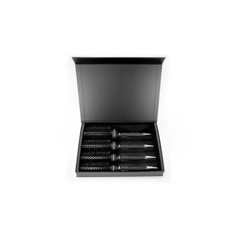 CORIOLISS Cepillos Térmicos THE BRUSH TITANIUM BLACK GREEN KIT 4 25, 33, 43, 53 mm | CORIOLISS