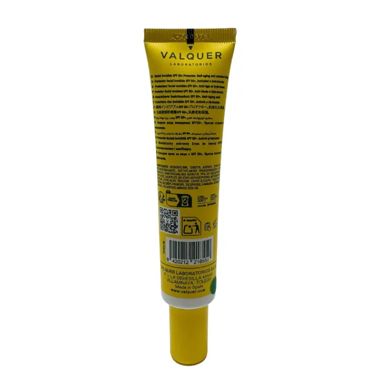 Valquer Invisible Protection SPF 50+ Sérum Facial Protector Solar 40 ml | Valquer Profesional