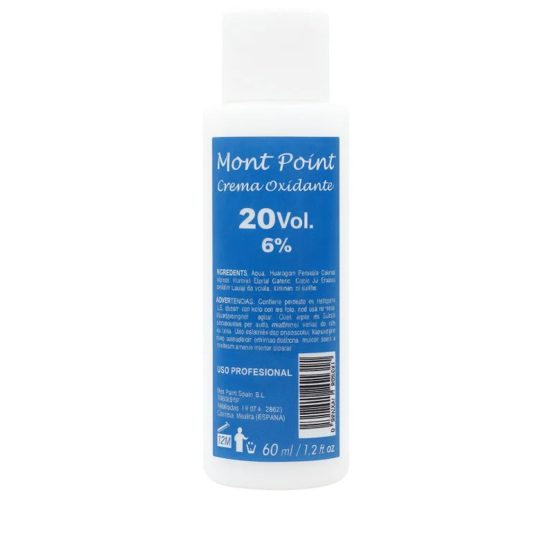 Max Point Crema Oxidante 20Vol 6% 60ml - reverso (INCI / modo de empleo)