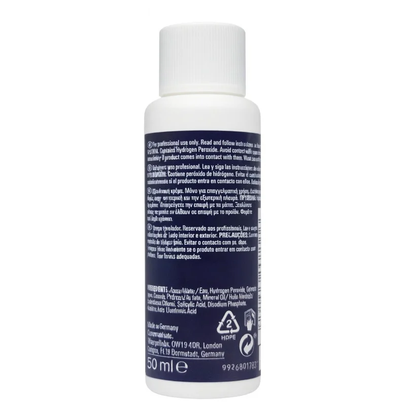 Wella WELLOXON PERFECT Tinte 20 VOL 6% 60ml - reverso (INCI / modo de empleo)