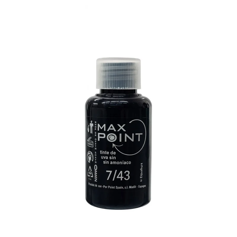 Max Point Tinte de Keratina Sin Amoniaco Nº7/43 Rubio Cobrizo Dorado 60ml