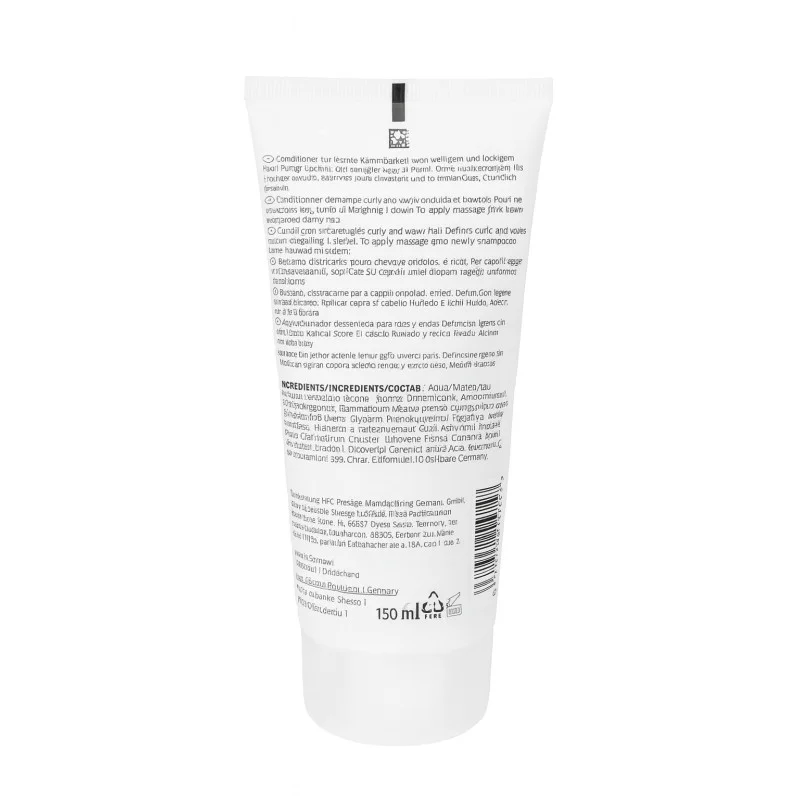 Wella professionals Nutricurls Acondicionador Rizos 250ml - reverso (INCI / modo de empleo)