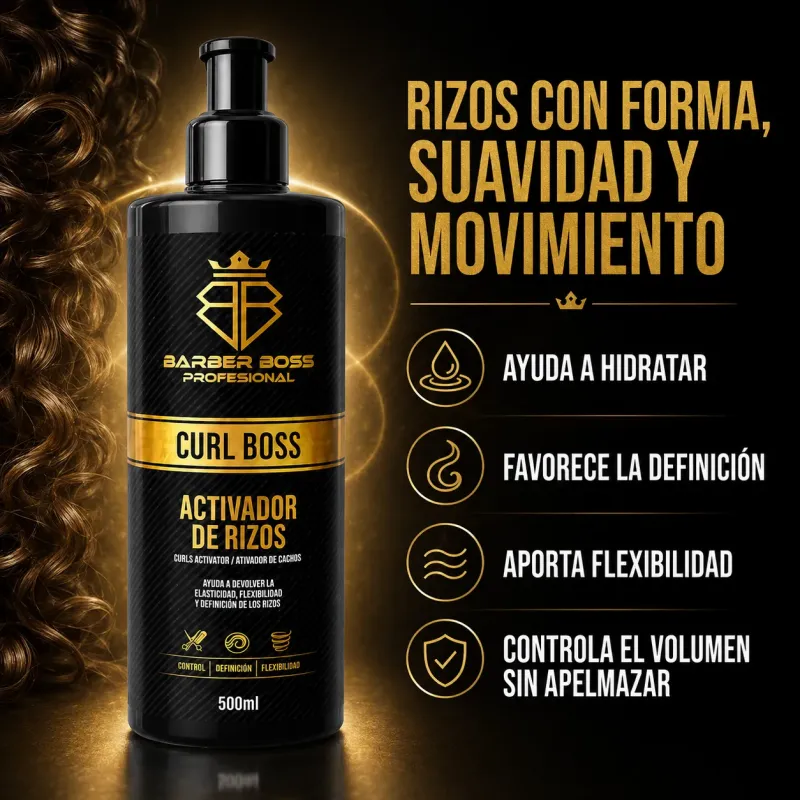 Barber Boss Curl Boss Activador de Rizos 500ml | BARBER BOSS