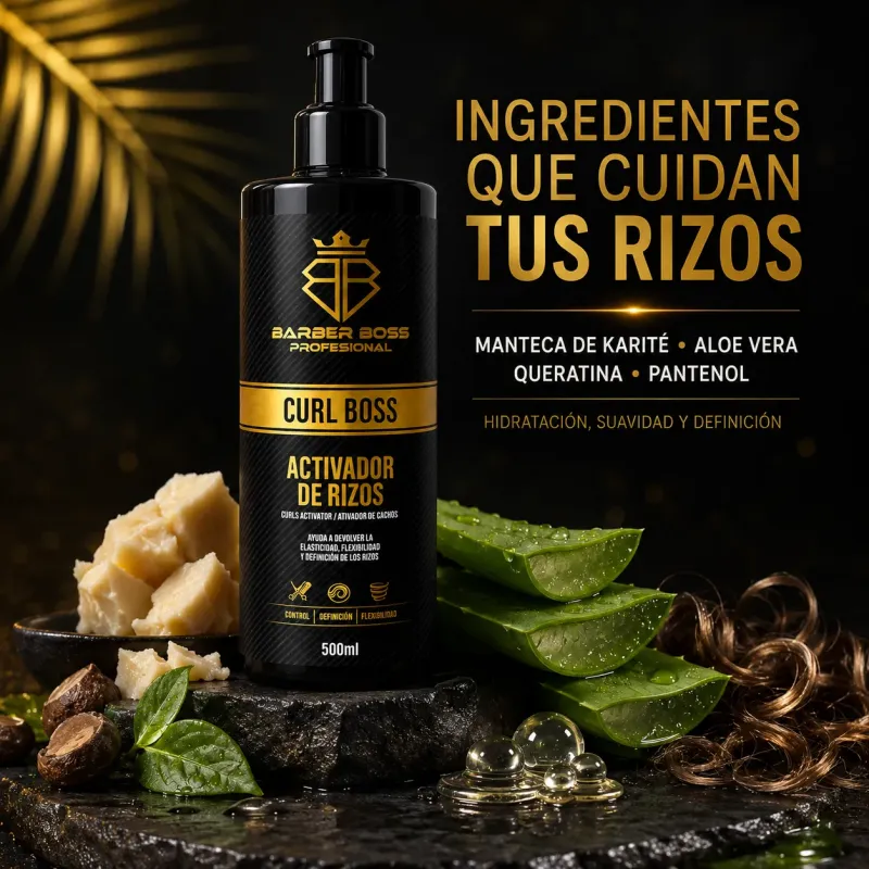 Barber Boss Curl Boss Activador de Rizos 500ml | BARBER BOSS