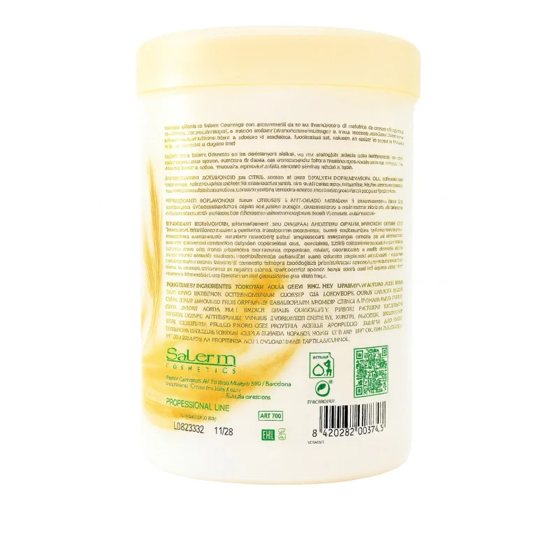 Salerm Germen Trigo Mascarilla Hidratante 1000g - reverso (INCI / modo de empleo)