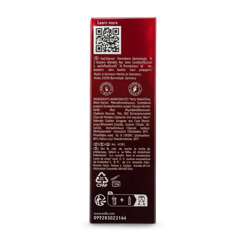 Wella Professionals Ultimate Repair Night Serum 95ml - reverso (INCI / modo de empleo)