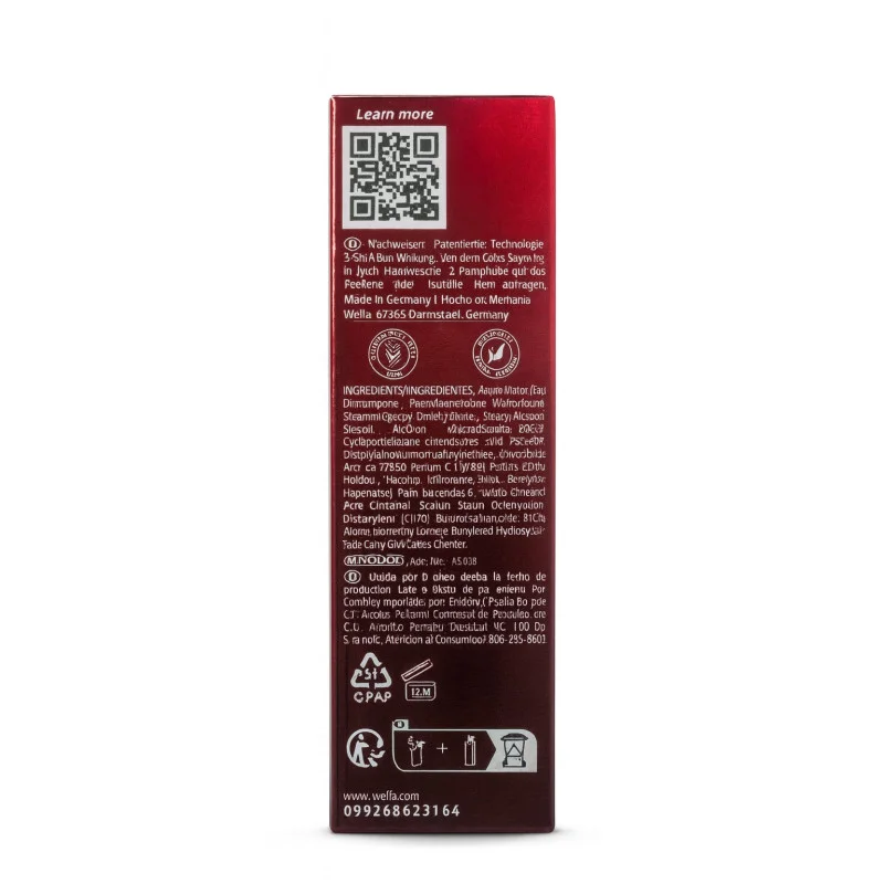 Wella Ultimate Repair Night Serum Reparador 30ml - reverso (INCI / modo de empleo)