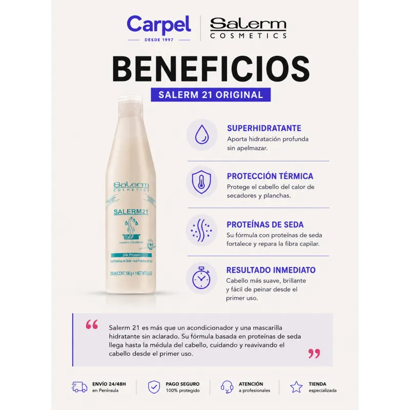 SALERM 21 Leave Conditioner Silk Proteins 250ml | Salerm