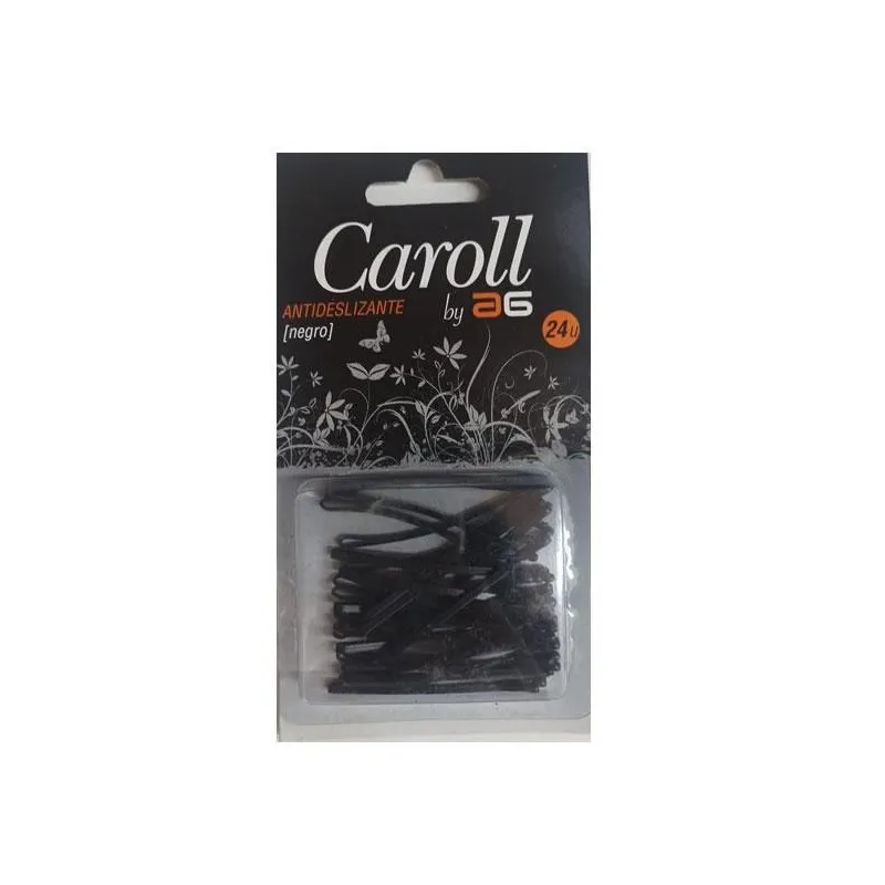 Caroll Horquilla Antideslizante Negro 24 uds | Asuer