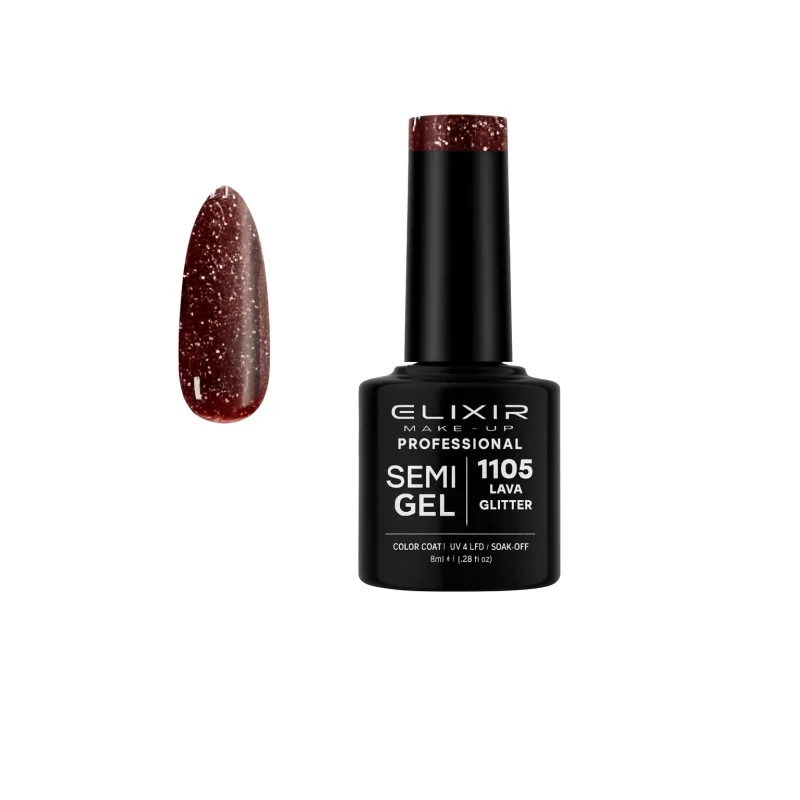 Elixir Make-Up Semi Gel Lava Glitter 8ml
