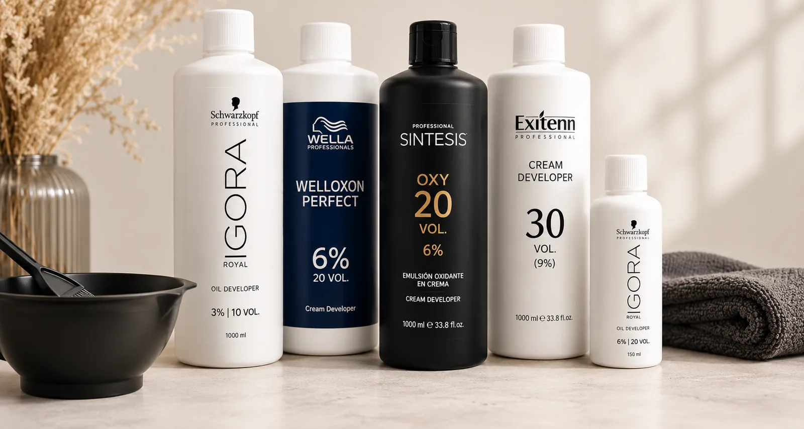 Oxidantes profesionales para tintes permanentes