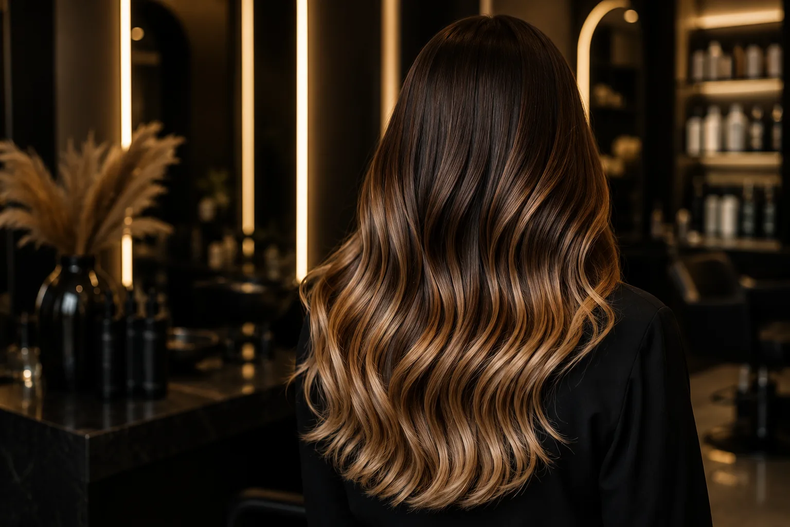Resultado profesional de coloración permanente en salón
